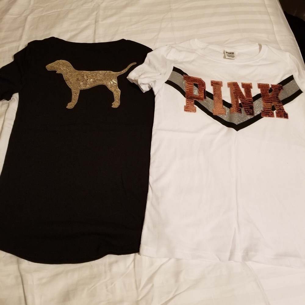 New vs pink bling shirts XS